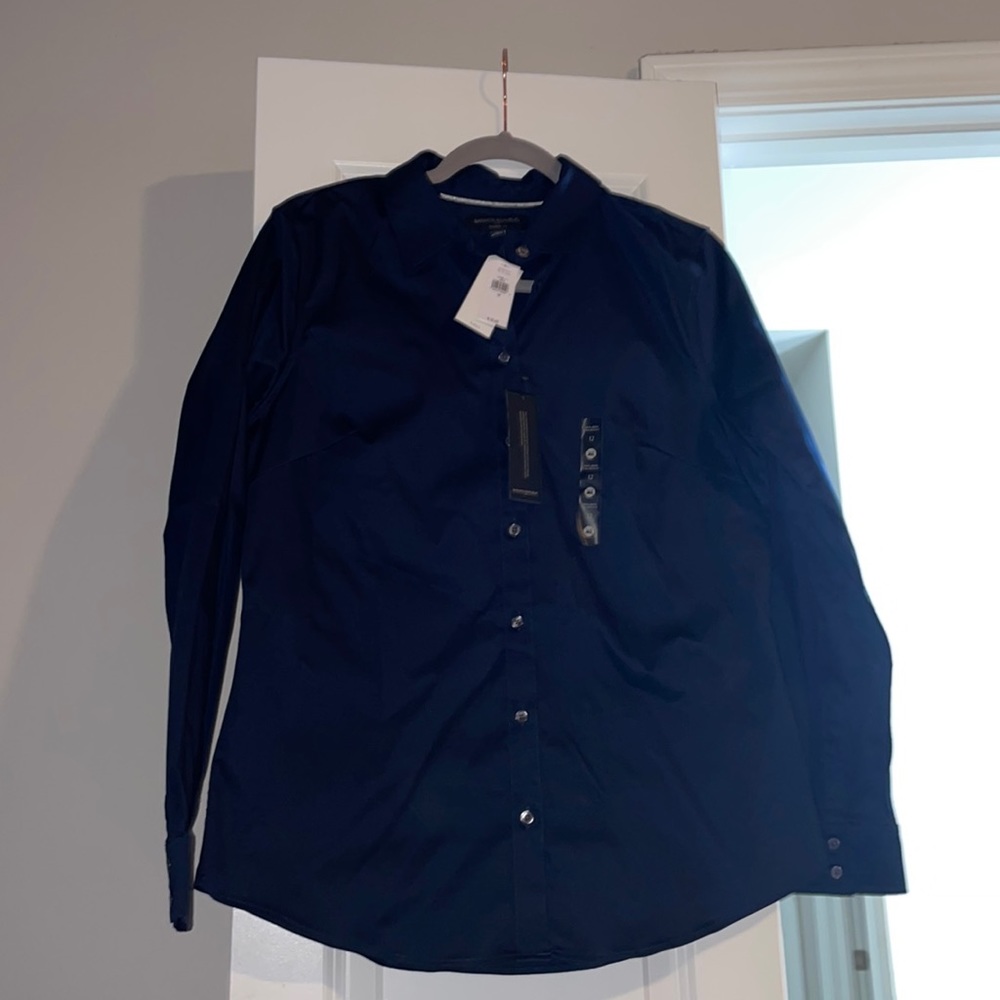 NWT Navy Banana Republic Non-Iron Tailor Fit Button-Up Shirt